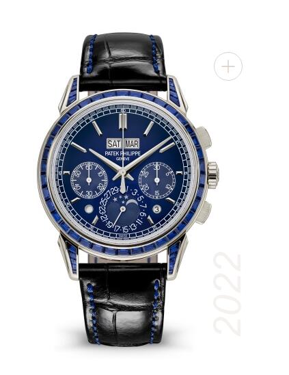 Review 2022 Patek Philippe Grand Complications Perpetual Calendar Chronograph 5271 Platinum Replica Watch 5271/11P-010 - Click Image to Close